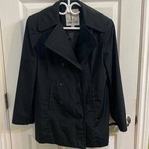 Larry Levine Sport Jacket Womens Small Black Water Resistant Windbreaker Peacoat